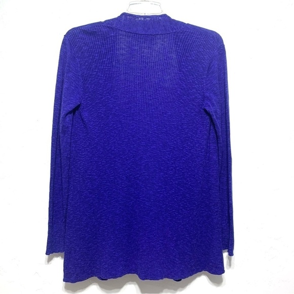 Eileen Fisher Linen Cotton Blend Blue Lightweight Knit Cardigan Sweater sz XS - Picture 10 of 10